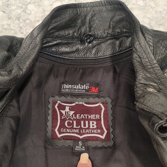 Vintage Unisex Classic Biker Orange & Black Motorcycle Riding Leather - Picture 6 of 6